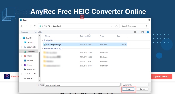 Windows'tan HEIC Fotoğrafını Seçin
