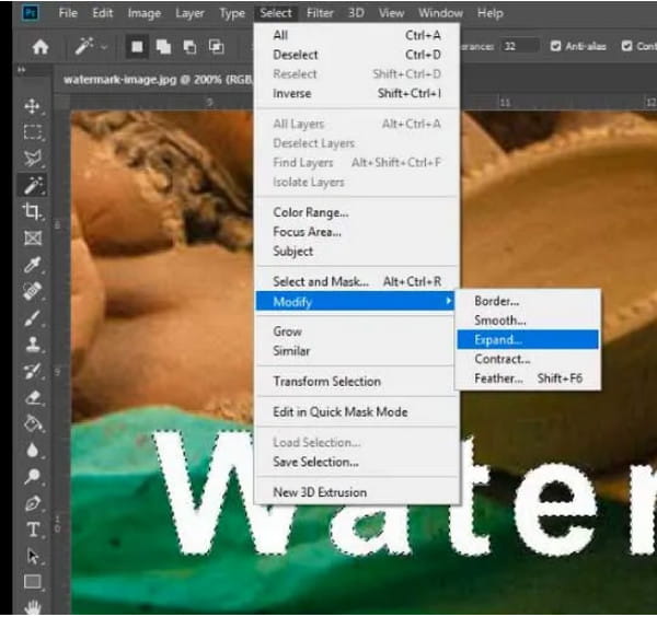 Photoshop Seleziona Modifica Espandi