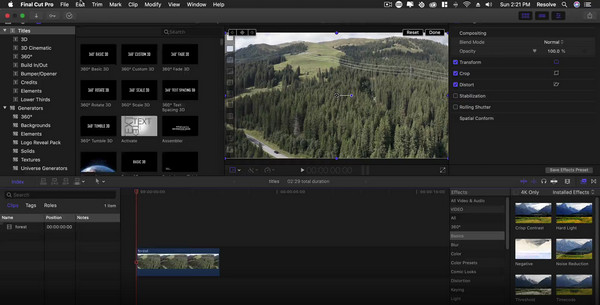 Vídeo de importación de Final Cut Pro